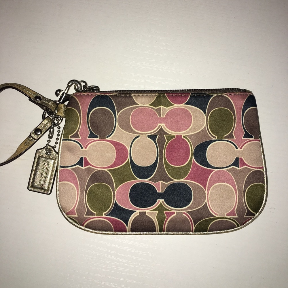 Coach multicolored wristlet
